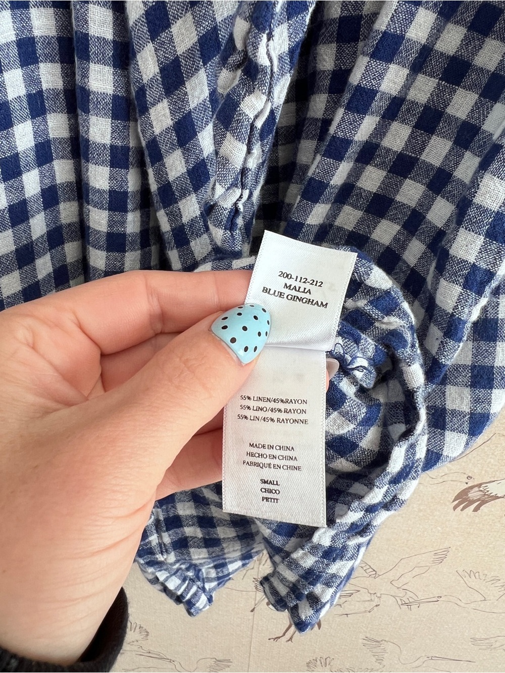 Rails Malia gingham wrap mini dress blue - Picture 6 of 7
